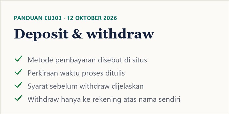 Ilustrasi panduan deposit & withdraw EU303